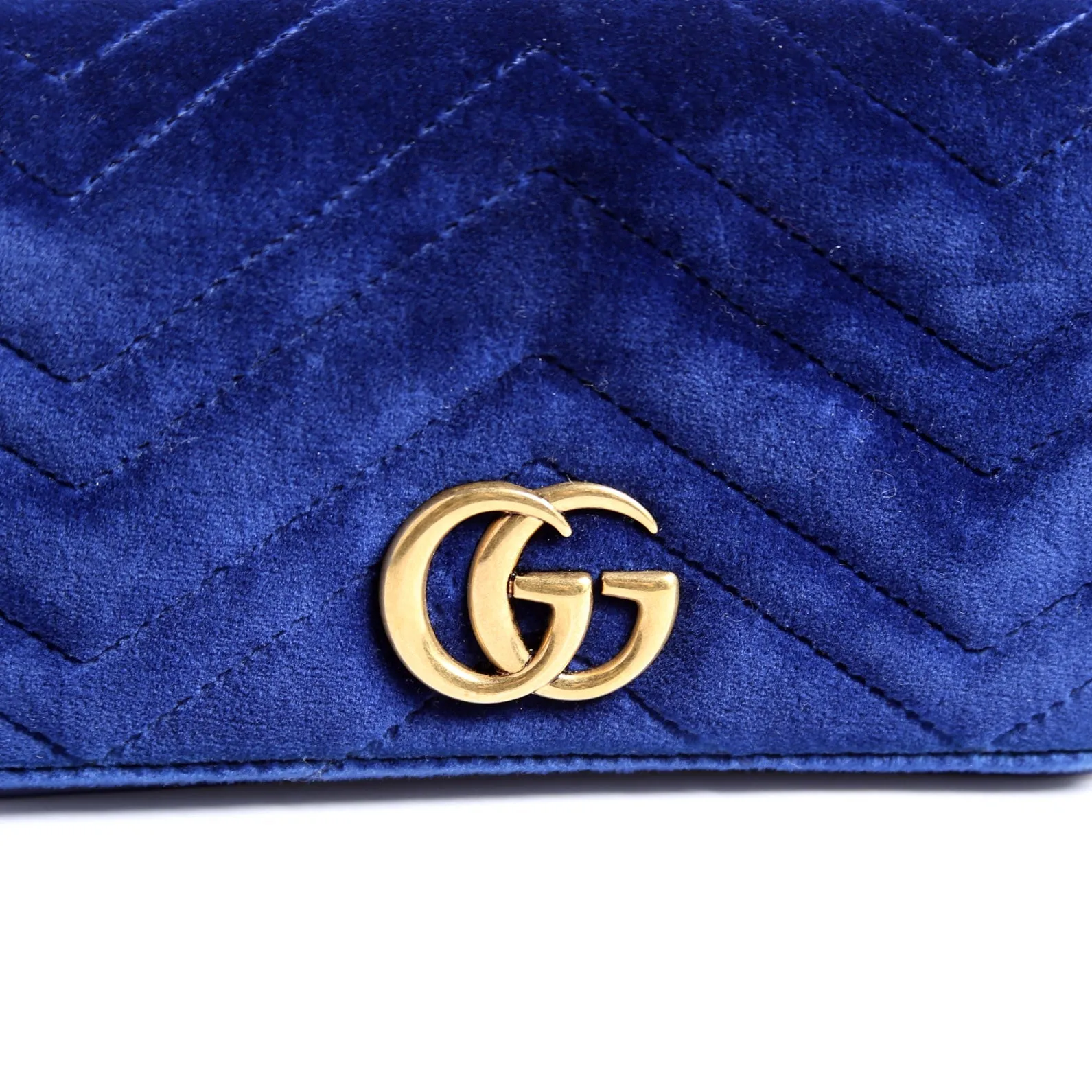 488426 GG Marmont Velvet Mini Bag Blue
