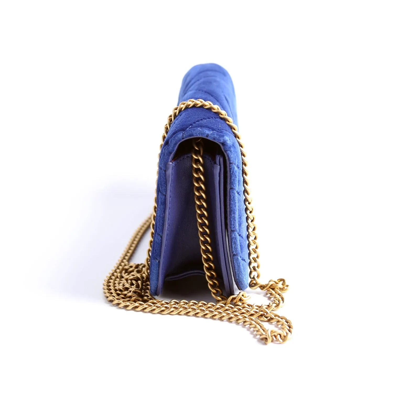 488426 GG Marmont Velvet Mini Bag Blue