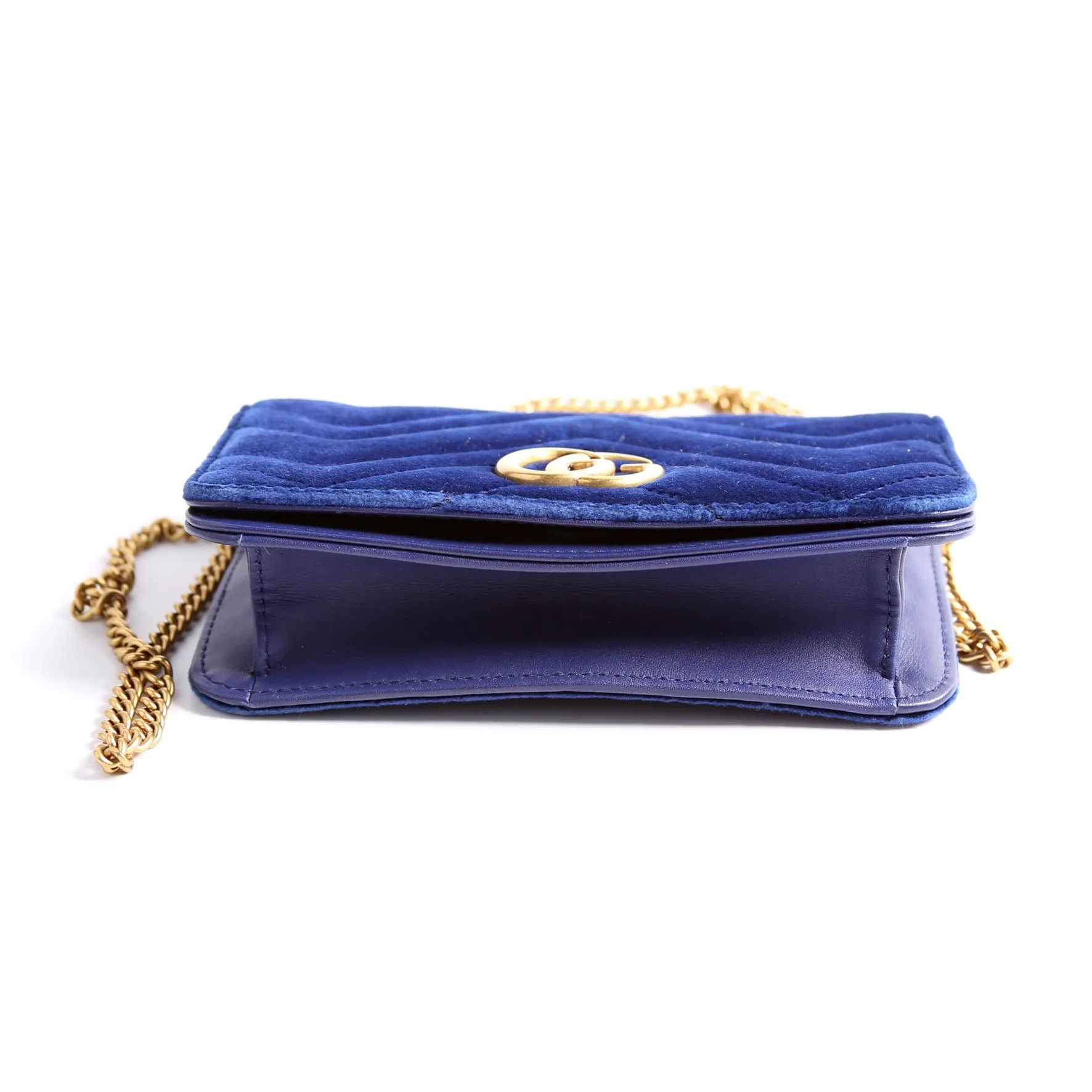 488426 GG Marmont Velvet Mini Bag Blue