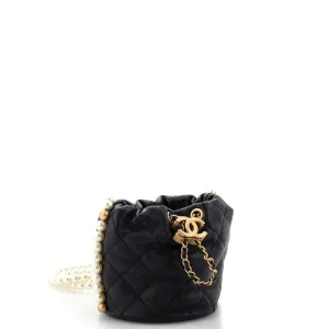 About Pearls Bucket Bag Quilted Calfskin Mini