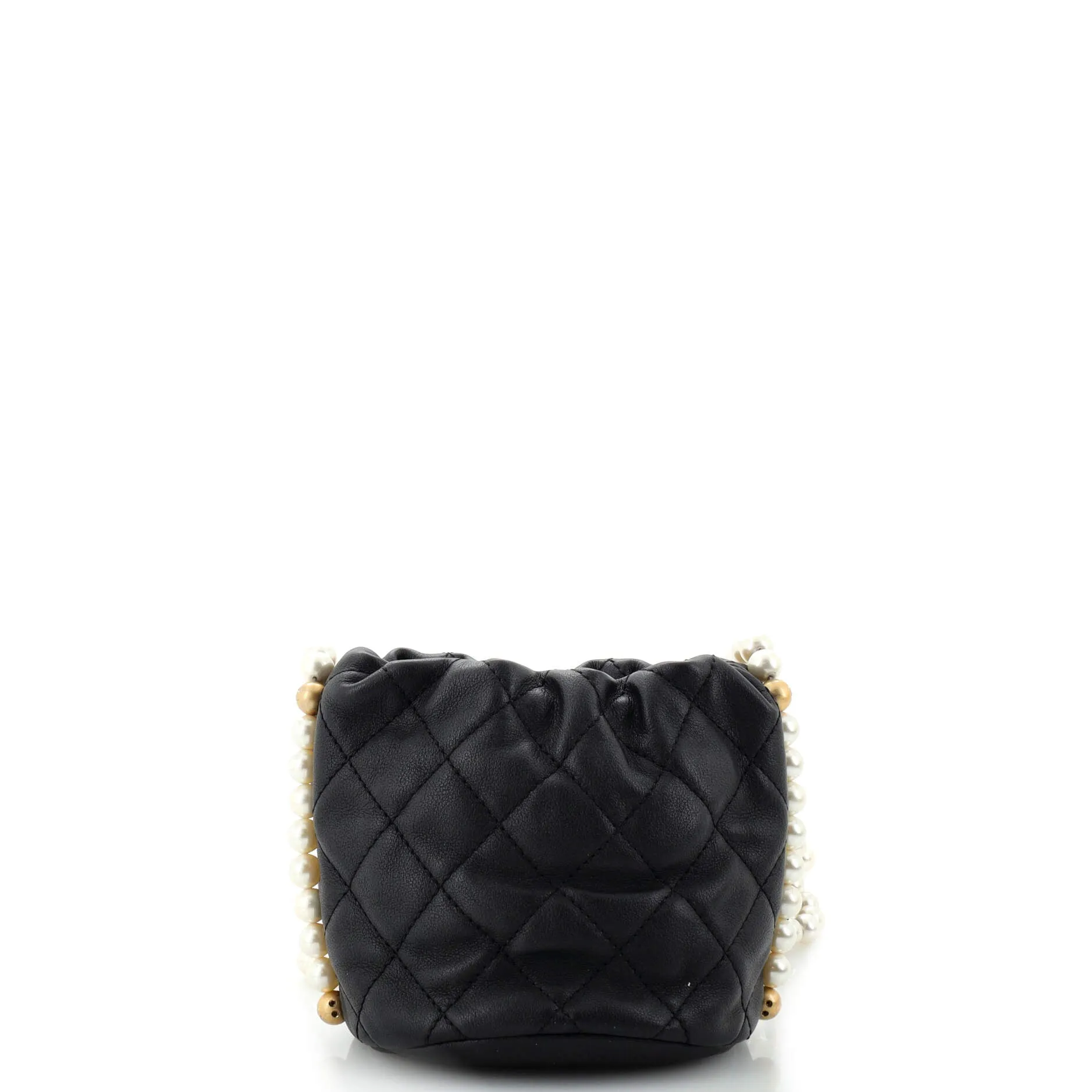 About Pearls Bucket Bag Quilted Calfskin Mini