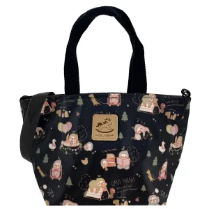 Black Sloth Mini Travel Tote