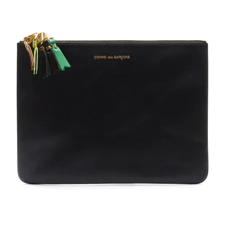 CDG Zipper Pull Zip Pouch (Black SA5100)