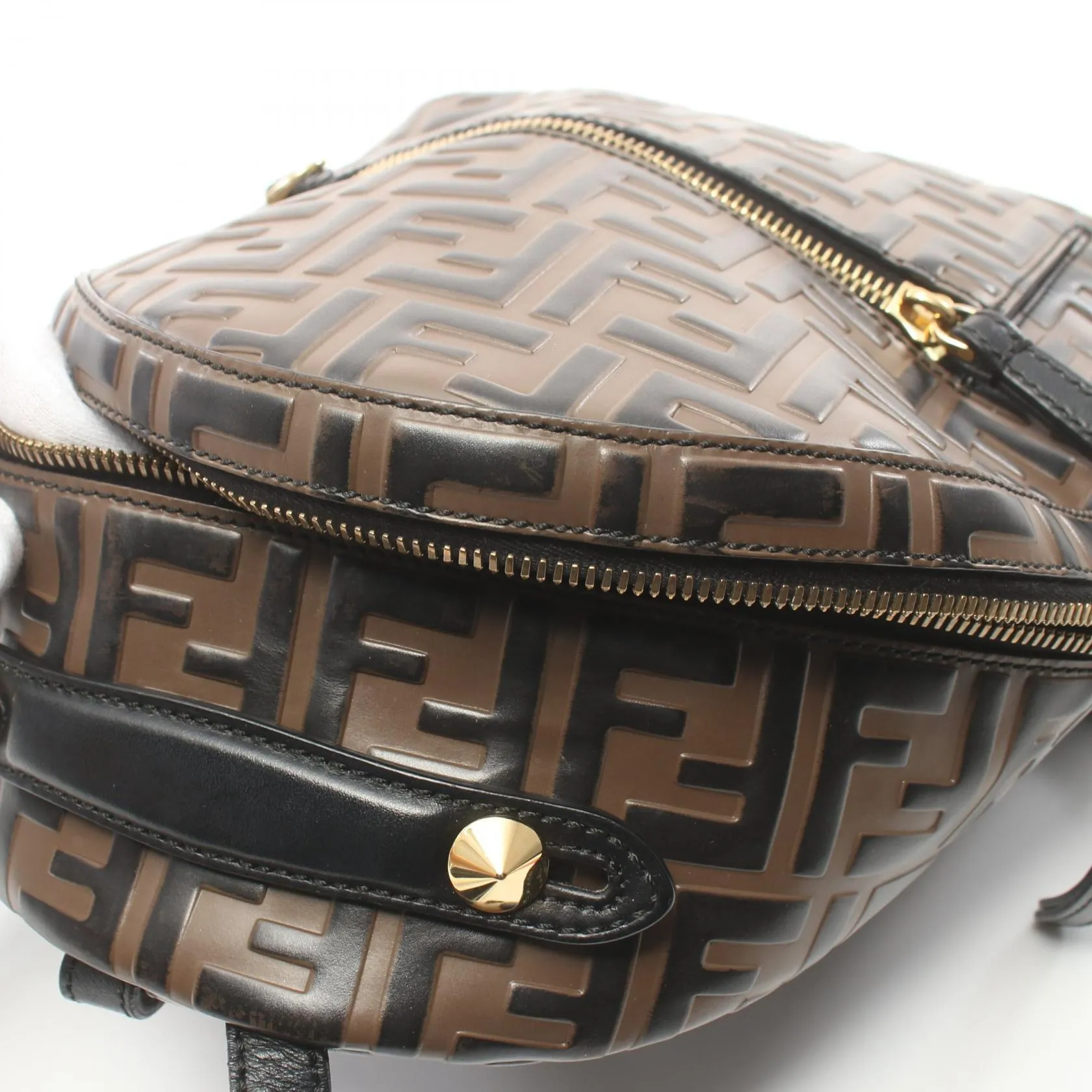 Fendi Leather Zucca Backpack 8BZ038