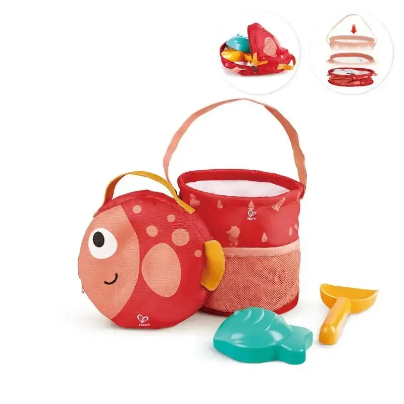 Hape Fold And Go Beach Toy Sets With Easy Carry Bag