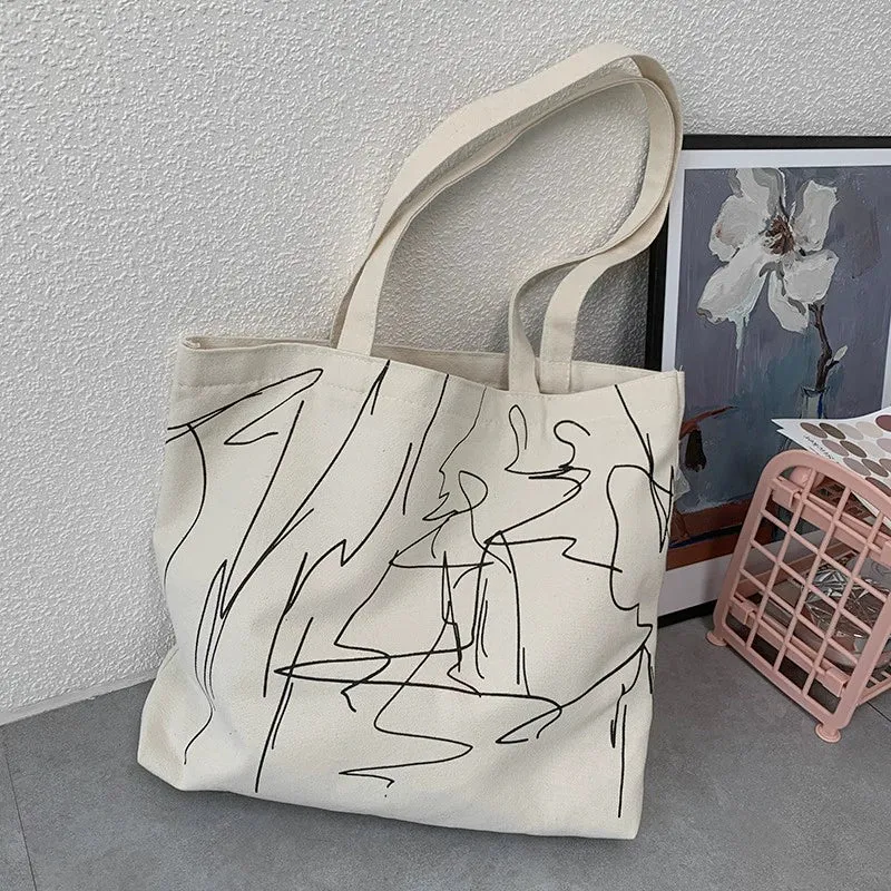Korean Style Customizable Canvas Shoulder Bag