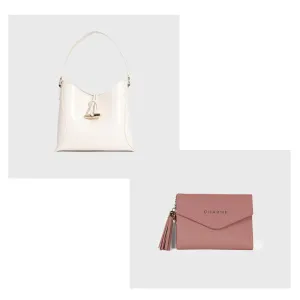 Mini Flirty (White)   Cuddly Wristler Wallet(Pink)
