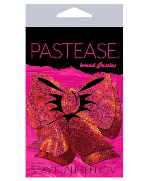 Pastease Premium Hologram Bow - Red O/s