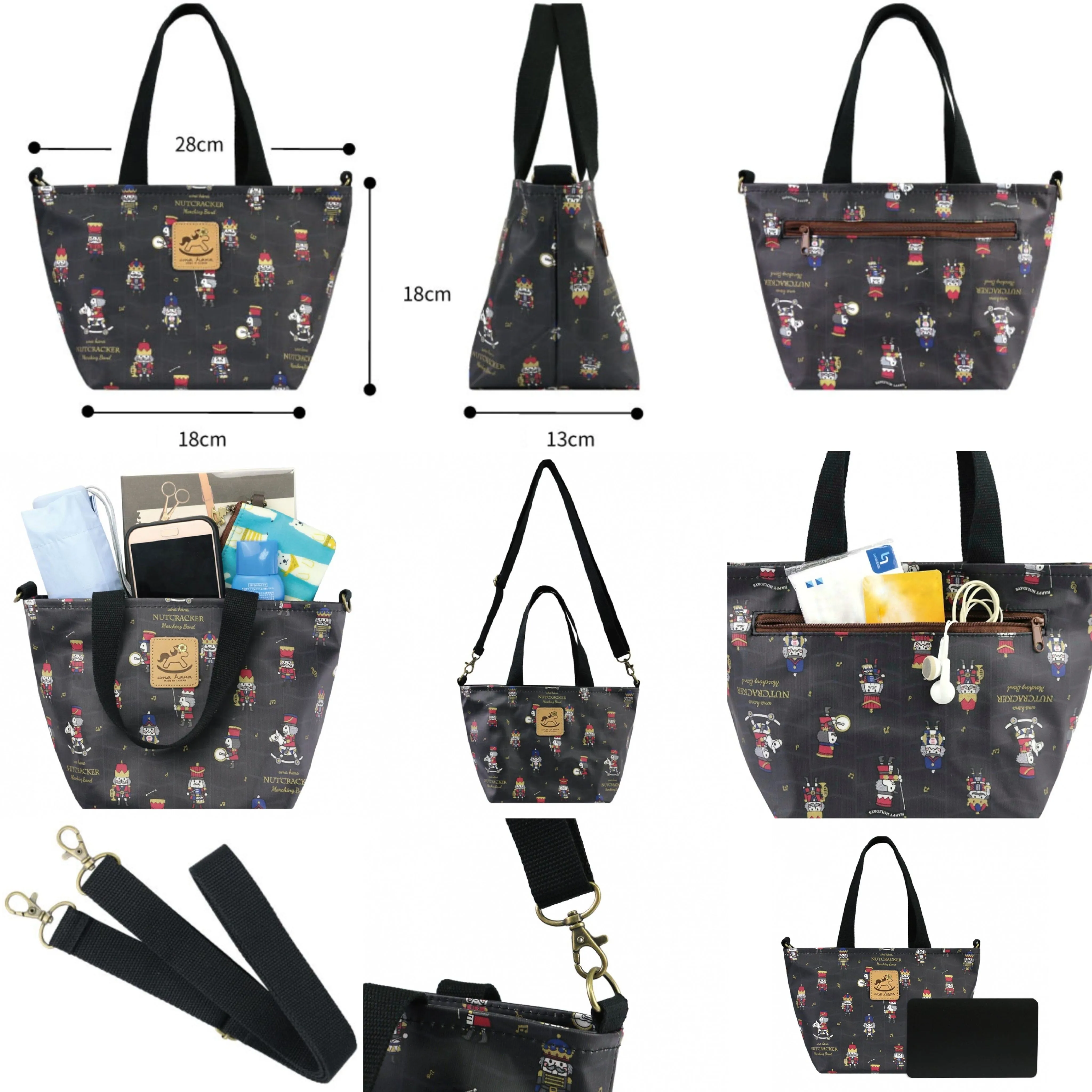 Peach Corgi Puppy Mini Travel Tote