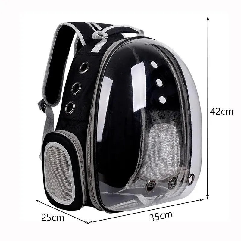 Pet Capsule Backpack: Clear Window, Ventilation, Convenience