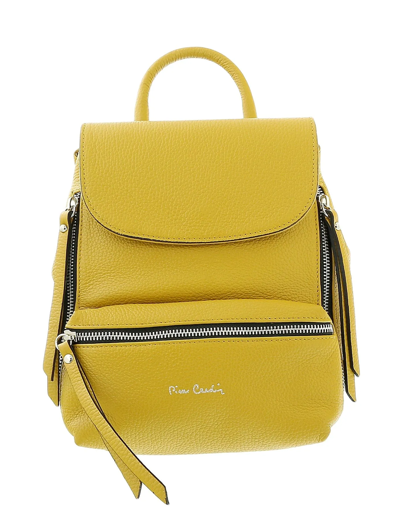 Pierre Cardin Yellow Leather Small Fashion Backpack