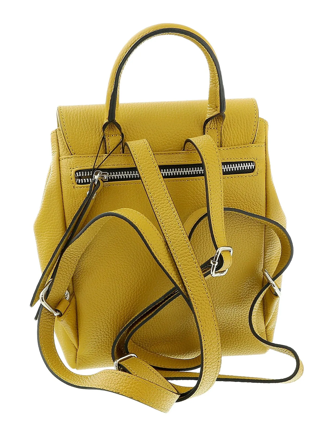 Pierre Cardin Yellow Leather Small Fashion Backpack