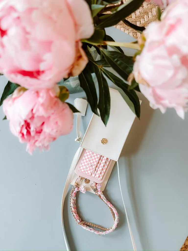 Pink Checkered Hoop Wallet - Final Sale