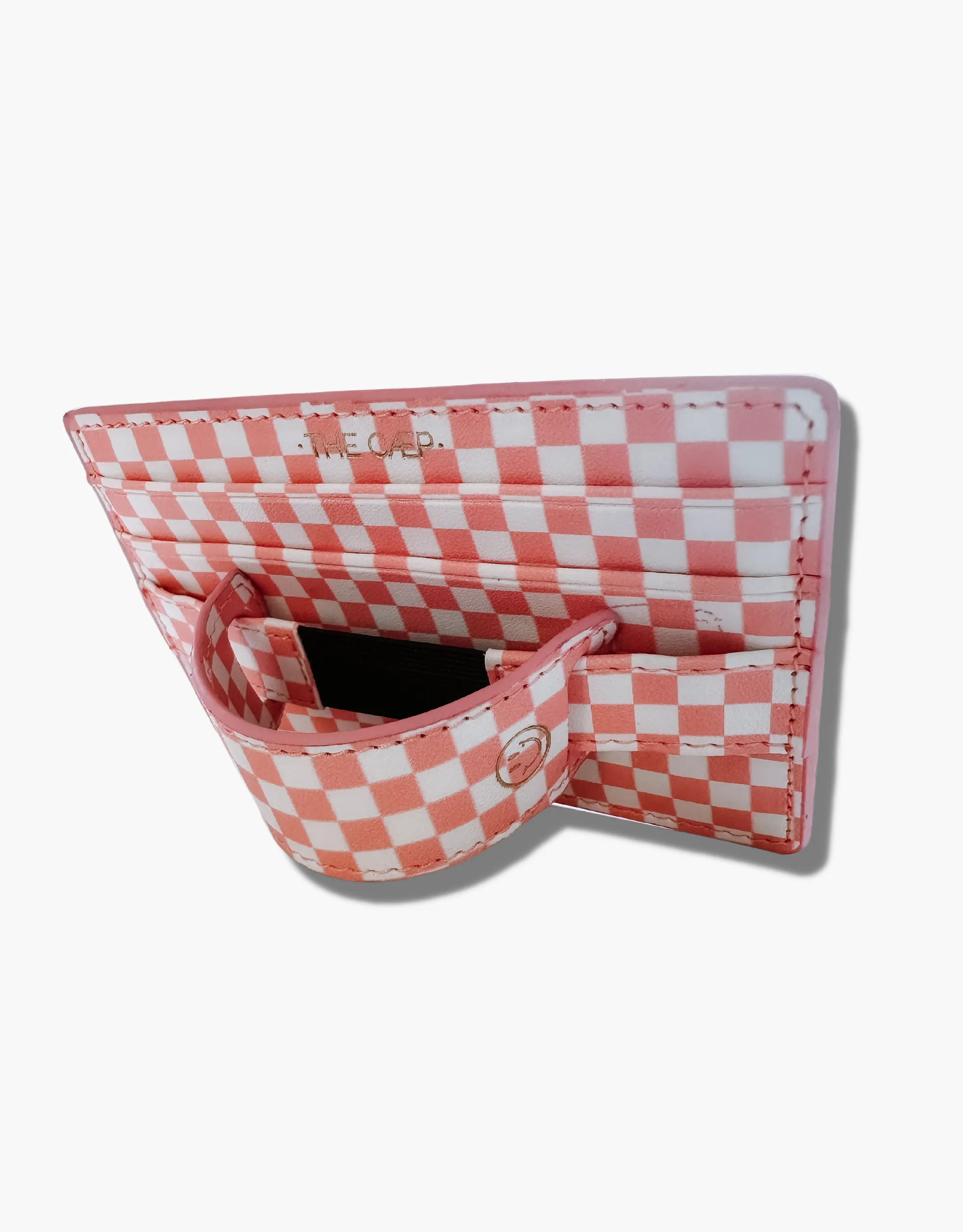 Pink Checkered Hoop Wallet - Final Sale