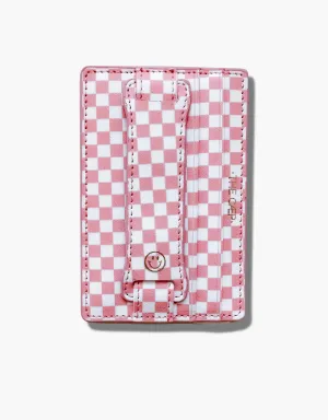 Pink Checkered Hoop Wallet - Final Sale