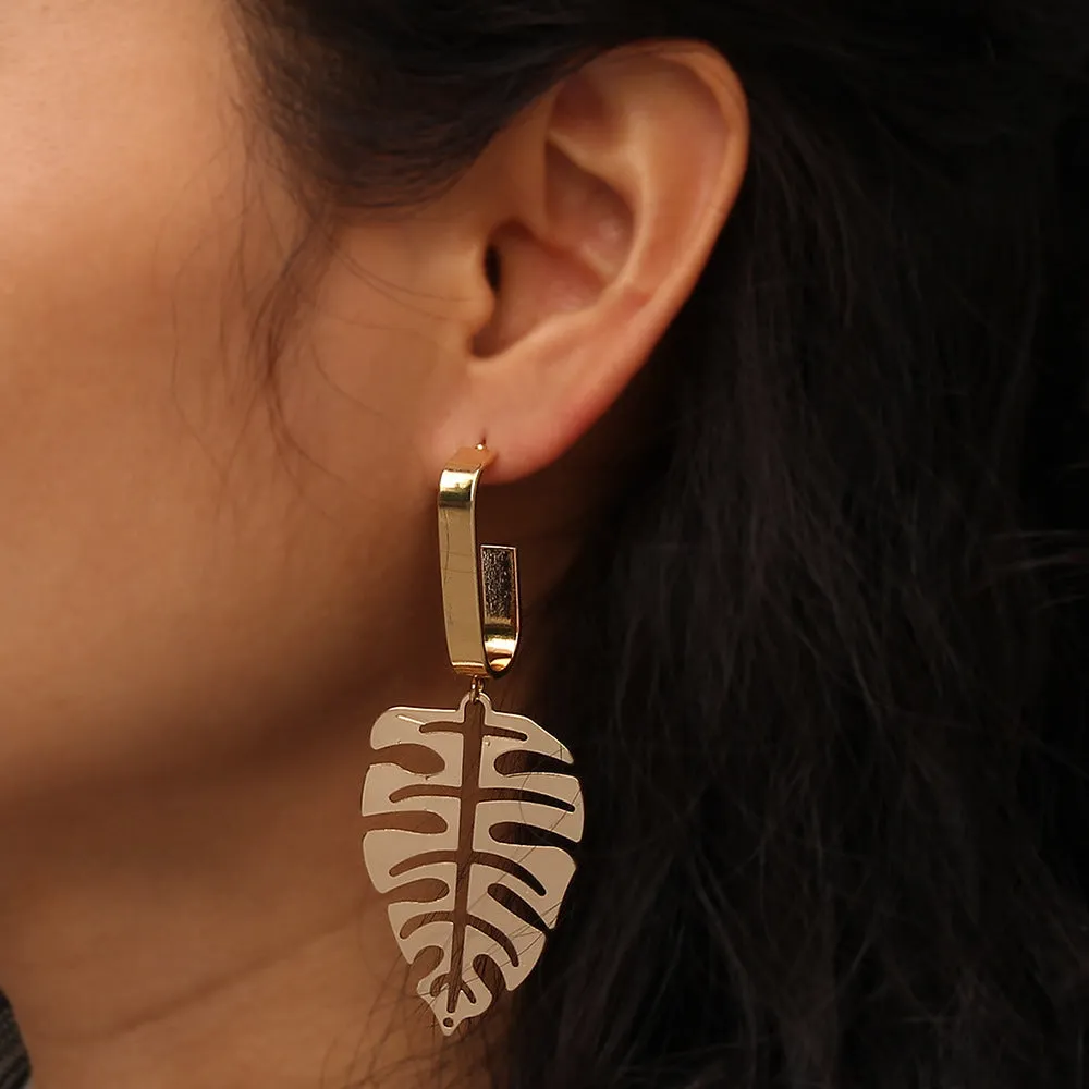 Retro Leaves Pendant Earrings