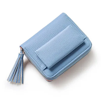 Short Tassel Ladies Mini Card Holder Wallet