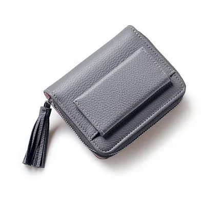 Short Tassel Ladies Mini Card Holder Wallet