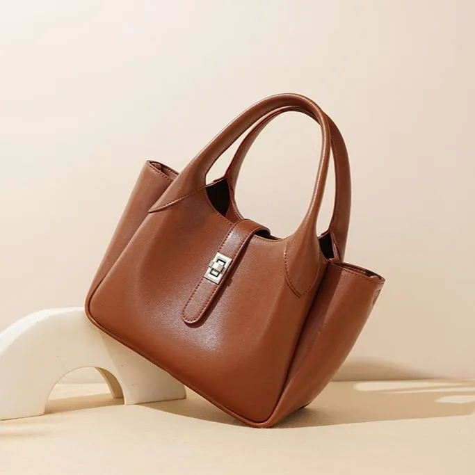 Small Leather Bucket Bag Small Leather Tote Bag Womens