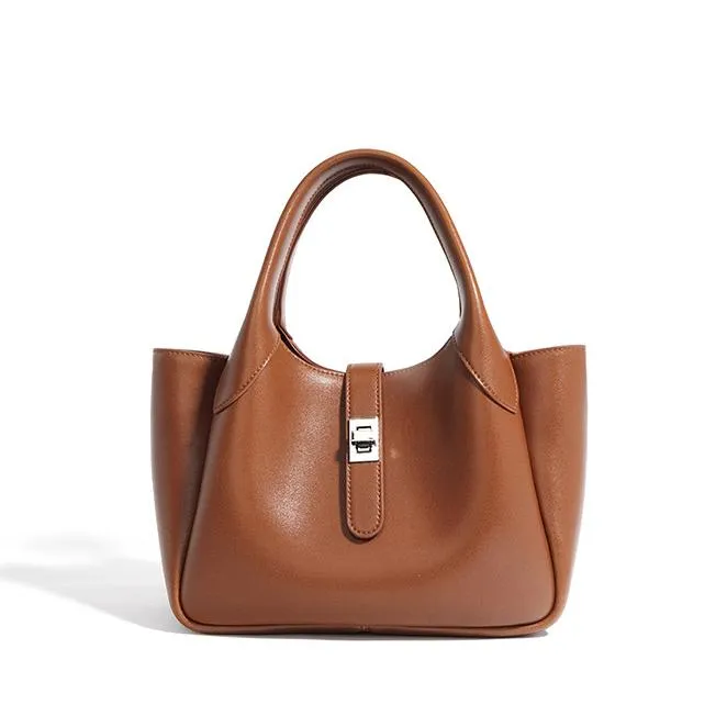 Small Leather Bucket Bag Small Leather Tote Bag Womens