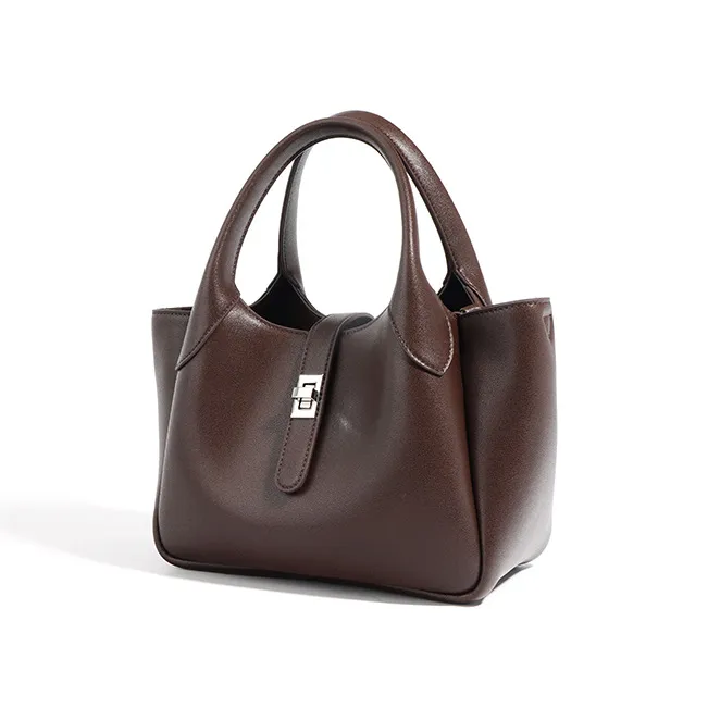 Small Leather Bucket Bag Small Leather Tote Bag Womens