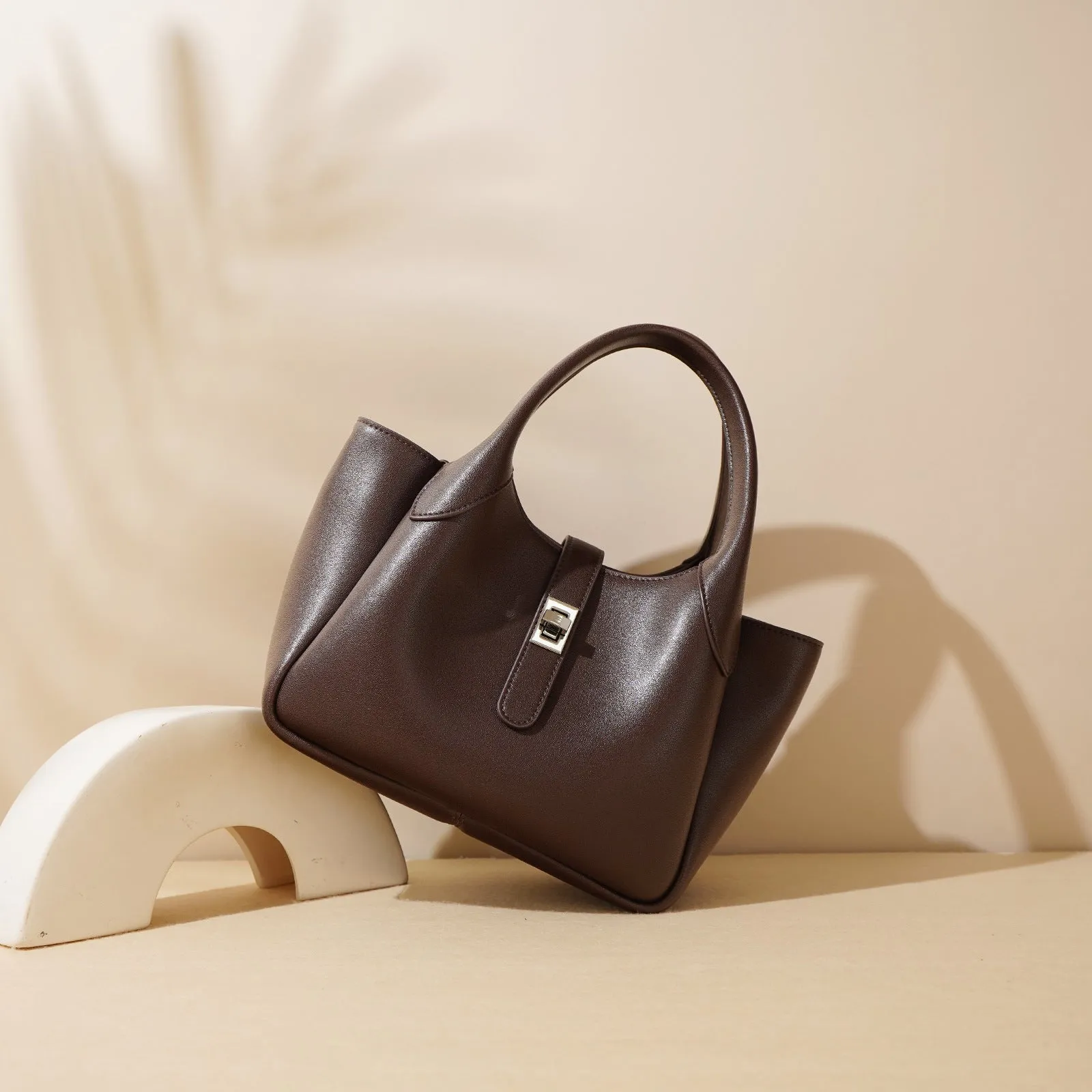 Small Leather Bucket Bag Small Leather Tote Bag Womens