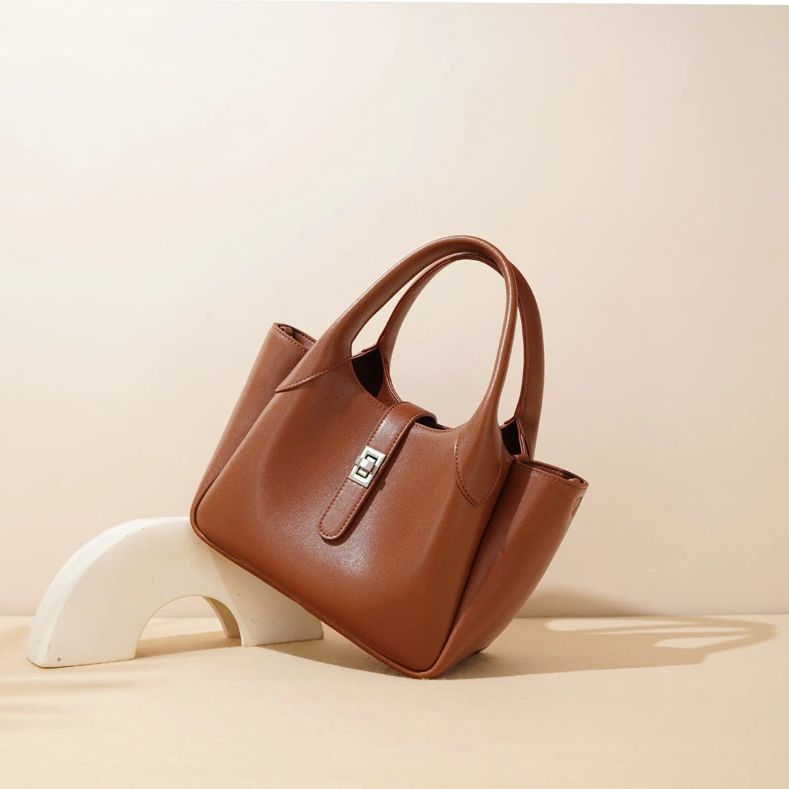 Small Leather Bucket Bag Small Leather Tote Bag Womens