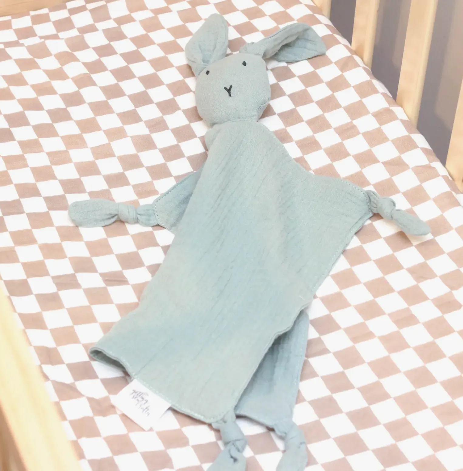 The Checkers Muslin Crib Sheet