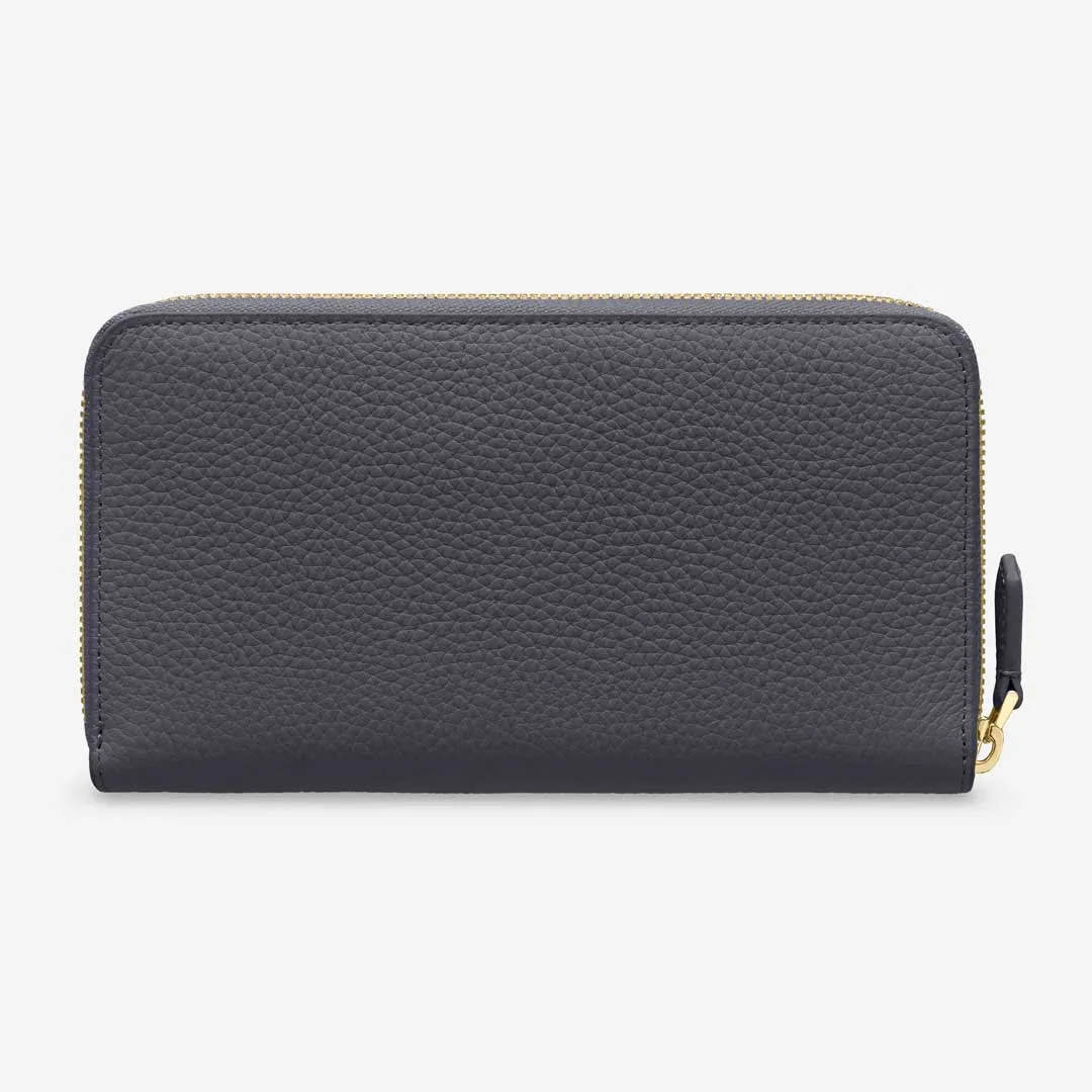 The Long Zip Wallet - Graphite Sky