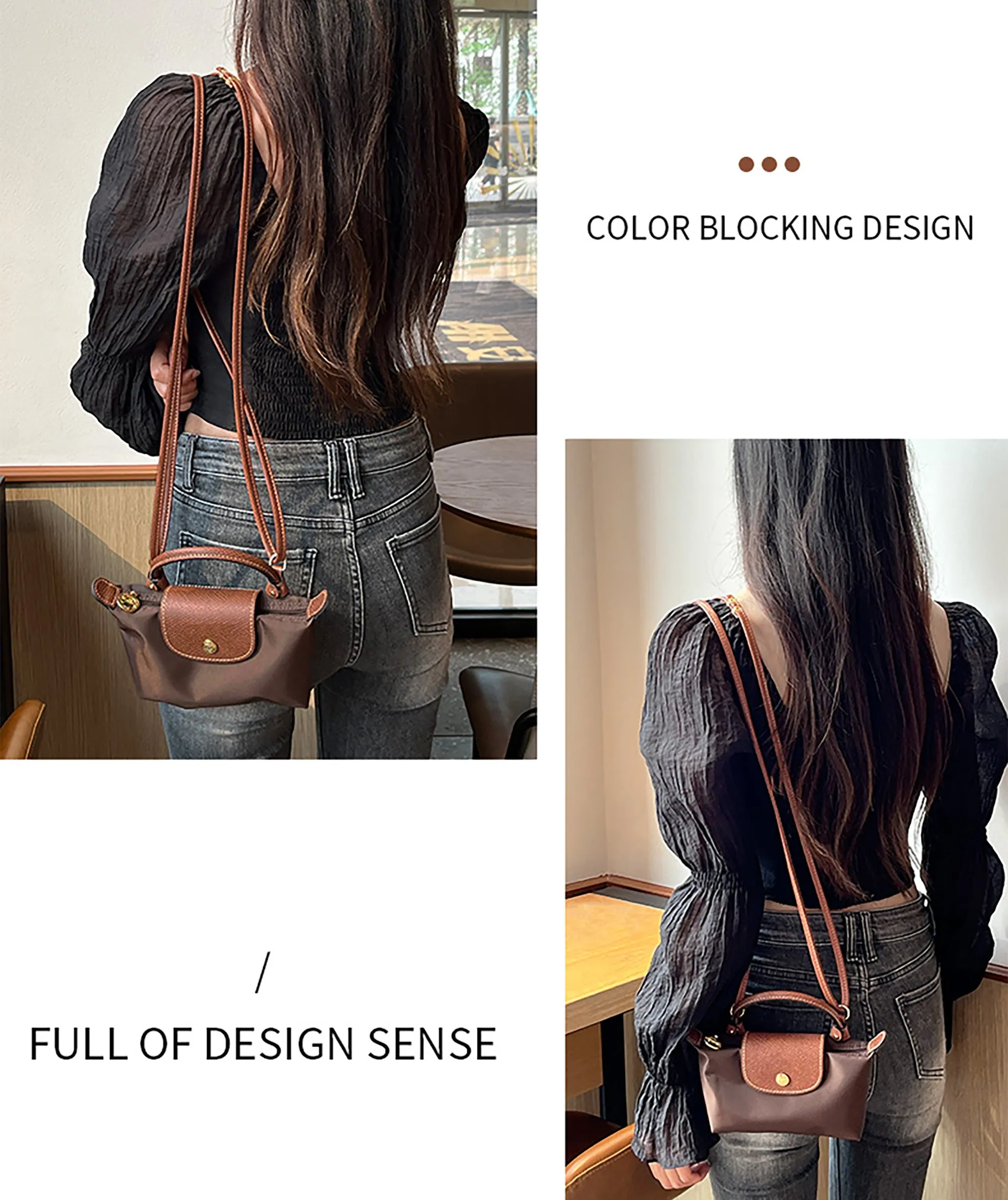The Pliage Energy Bag Shoulder to Backpack Conversion Accessory, Replacement Leather Shoulder Strap, Handcrafted Thin Shoulder Strap