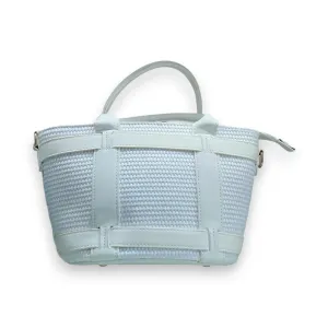 Woven Straps Textured Hand Bag